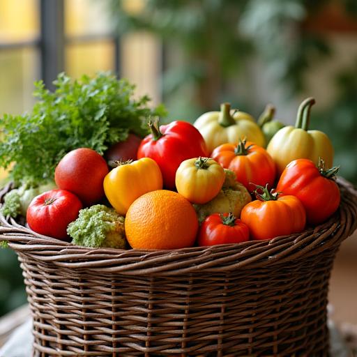 Frische Bio-Früchte und Gemüse vom Bauernmarkt